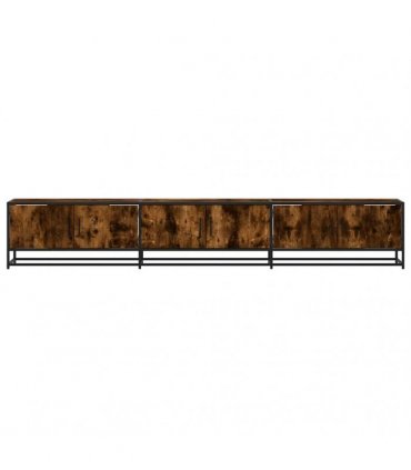 vidaXL TV Cabinet Smoked Oak 240x35x41 cm Engineered Wood