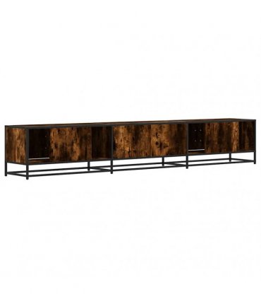 vidaXL TV Cabinet Smoked Oak 240x35x41 cm Engineered Wood