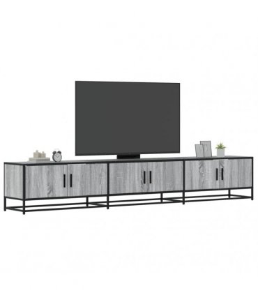vidaXL TV Cabinet Grey Sonoma 240x35x41 cm Engineered Wood