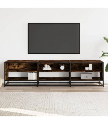 vidaXL TV Cabinet Smoked Oak 180x40x46 cm Engineered Wood