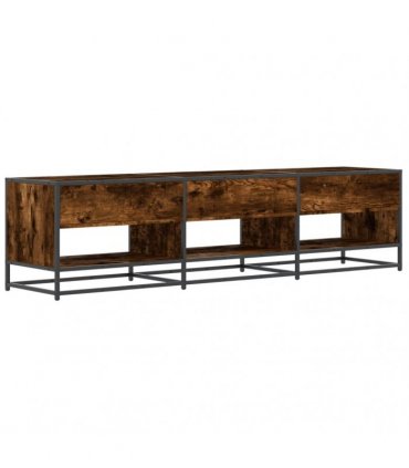 vidaXL TV Cabinet Smoked Oak 180x40x46 cm Engineered Wood