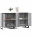vidaXL Sideboard Grey Sonoma 134x35x76 cm Engineered Wood
