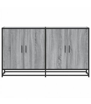 vidaXL Sideboard Grey Sonoma 134x35x76 cm Engineered Wood