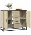 vidaXL Sideboard Sonoma Oak 92x35x76 cm Engineered Wood
