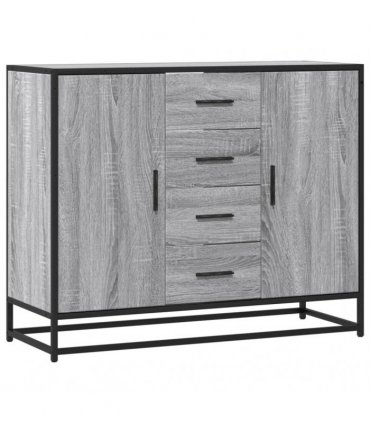 vidaXL Sideboard Grey Sonoma 92x35x76 cm Engineered Wood