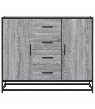 vidaXL Sideboard Grey Sonoma 92x35x76 cm Engineered Wood