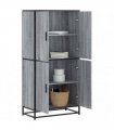 vidaXL Highboard Grey Sonoma 68x35x139 cm Engineered Wood