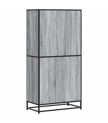 vidaXL Highboard Grey Sonoma 68x35x139 cm Engineered Wood