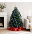 vidaXL 100 Piece Christmas Ball Set Blue