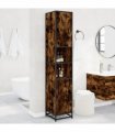 vidaXL Bathroom Cabinet Smoked Oak 35x37.5x188.5 cm