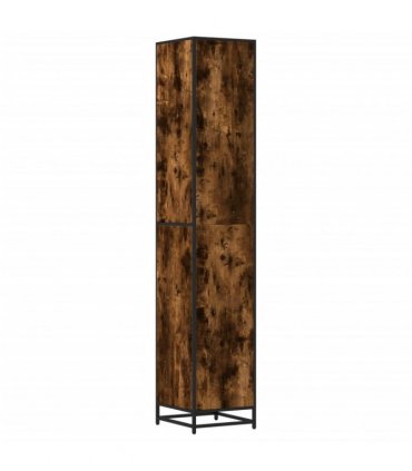 vidaXL Bathroom Cabinet Smoked Oak 35x37.5x188.5 cm