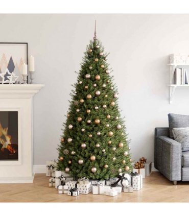 vidaXL 60 Piece Christmas Ball Set with Peak and 150 LEDs Rose Gold