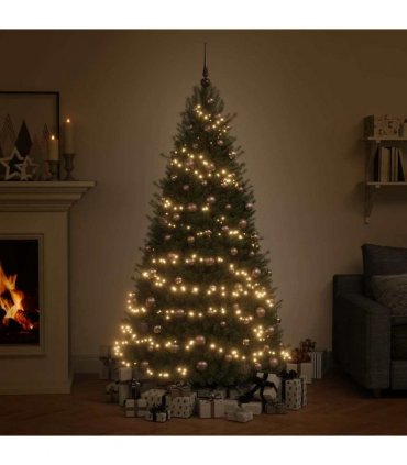 vidaXL 60 Piece Christmas Ball Set with Peak and 150 LEDs Rose Gold