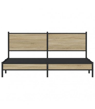 vidaXL Metal Bed Frame without Mattress Sonoma Oak 183x213 cm