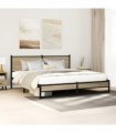 vidaXL Metal Bed Frame without Mattress Sonoma Oak 183x213 cm
