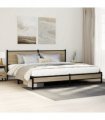 vidaXL Metal Bed Frame without Mattress Sonoma Oak 193x203 cm