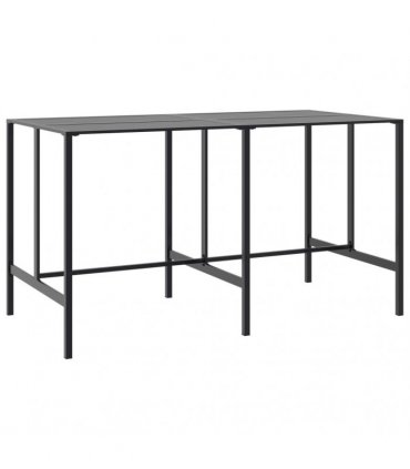 vidaXL Bar Table Black 200x100x110 cm Powder-coated Steel