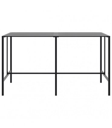 vidaXL Bar Table Black 200x100x110 cm Powder-coated Steel
