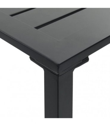 vidaXL Bar Table Black 200x100x110 cm Powder-coated Steel