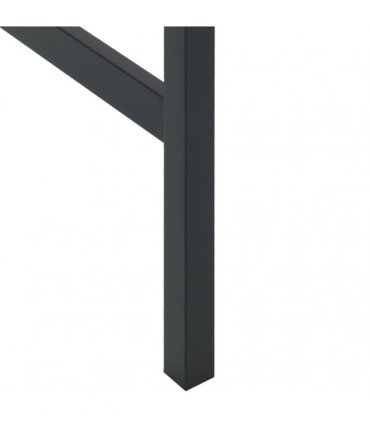 vidaXL Bar Table Black 200x100x110 cm Powder-coated Steel