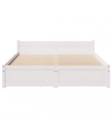 vidaXL Bed Frame without Mattress White 150x200 cm Solid Wood Pine
