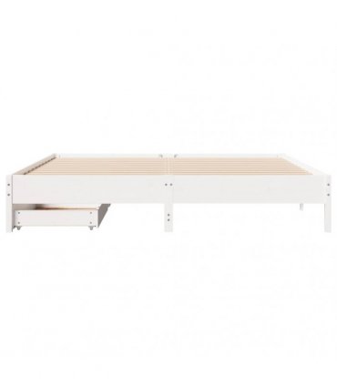 vidaXL Bed Frame without Mattress White 200x200 cm Solid Wood Pine
