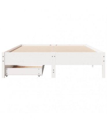 vidaXL Bed Frame without Mattress White 140x200 cm Solid Wood Pine