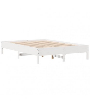 vidaXL Bed Frame without Mattress White 140x200 cm Solid Wood Pine