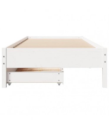 vidaXL Bed Frame without Mattress White 100x200 cm Solid Wood Pine