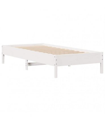 vidaXL Bed Frame without Mattress White 100x200 cm Solid Wood Pine