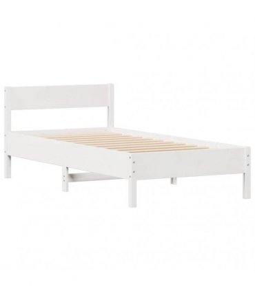vidaXL Bed Frame without Mattress White 90x190 cm Solid Wood Pine