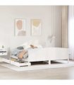 vidaXL Bed Frame without Mattress White 200x200 cm Solid Wood Pine
