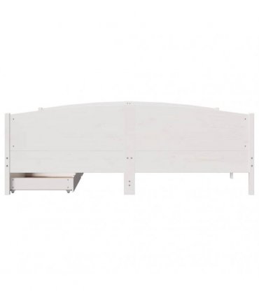 vidaXL Bed Frame without Mattress White 200x200 cm Solid Wood Pine
