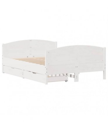 vidaXL Bed Frame without Mattress White 150x200 cm Solid Wood Pine