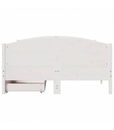 vidaXL Bed Frame without Mattress White 150x200 cm Solid Wood Pine