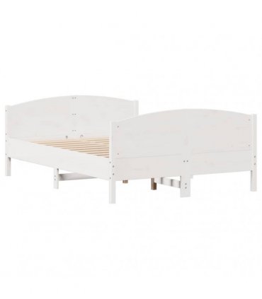 vidaXL Bed Frame without Mattress White 150x200 cm Solid Wood Pine