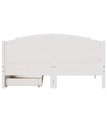 vidaXL Bed Frame without Mattress White 140x190 cm Solid Wood Pine