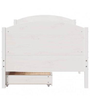 vidaXL Bed Frame without Mattress White 90x200 cm Solid Wood Pine