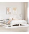 vidaXL Bed Frame without Mattress White 200x200 cm Solid Wood Pine