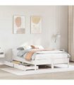 vidaXL Bed Frame without Mattress White 150x200 cm Solid Wood Pine