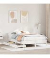 vidaXL Bed Frame without Mattress White 120x190 cm Solid Wood Pine