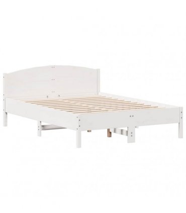 vidaXL Bed Frame without Mattress White 120x190 cm Solid Wood Pine