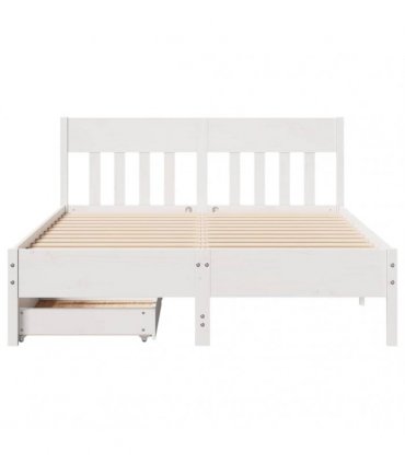 vidaXL Bed Frame without Mattress White 160x200 cm Solid Wood Pine