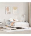 vidaXL Bed Frame without Mattress White 120x200 cm Solid Wood Pine
