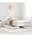 vidaXL Bed Frame without Mattress White 75x190 cm Solid Wood Pine