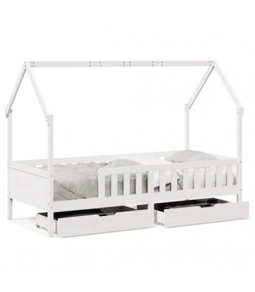 vidaXL Kids Bed Frame with Drawers without Mattress 90x200 cm