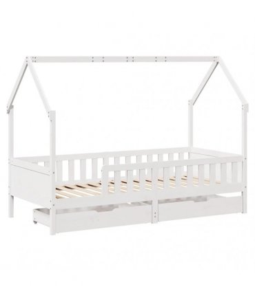 vidaXL Kids Bed Frame with Drawers without Mattress 90x200 cm