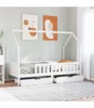 vidaXL Kids Bed Frame with Drawers without Mattress 90x190 cm