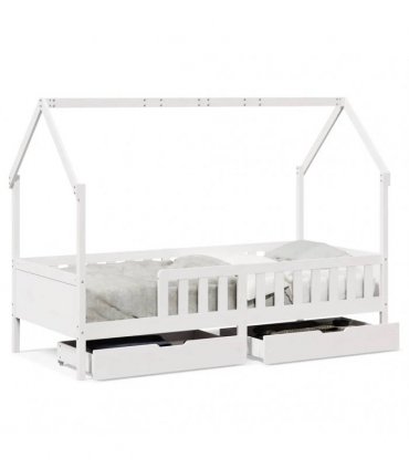 vidaXL Kids Bed Frame with Drawers without Mattress 90x190 cm