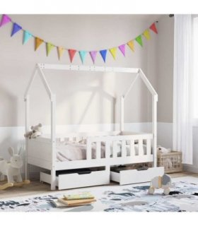 vidaXL Kids Bed Frame with Drawers without Mattress 80x160 cm
